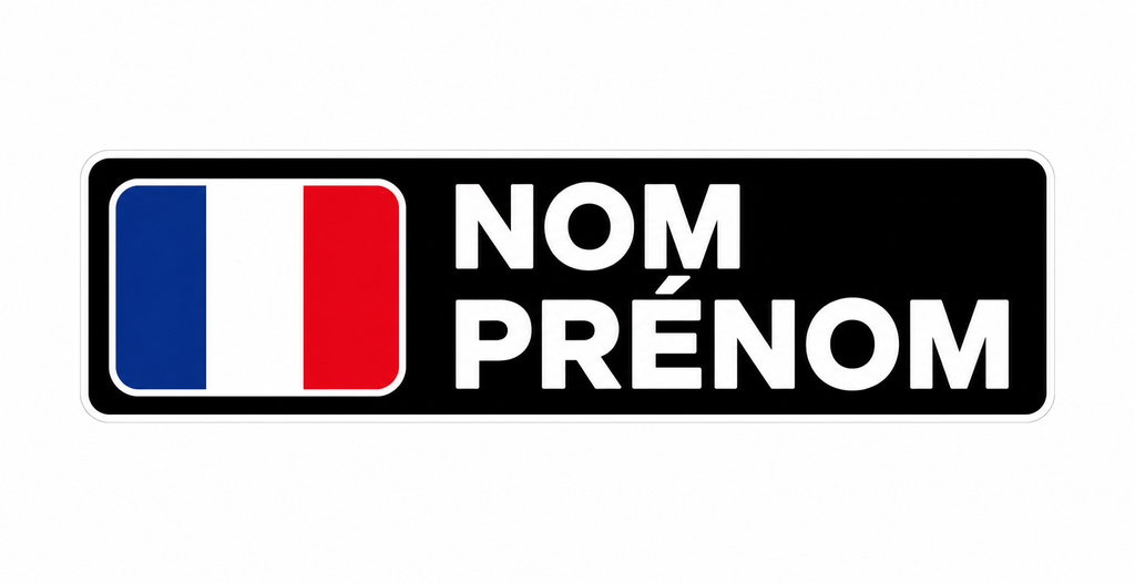KIT 6 Stickers Nom Prénom Style 2