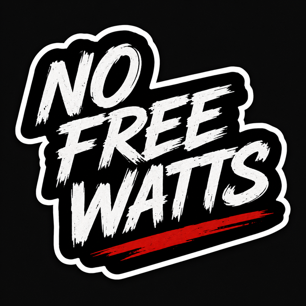 Sticker "NO FREE WATTS"