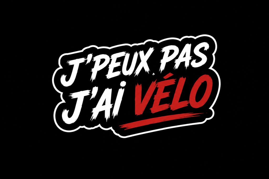Sticker "J'PEUX PAS J'AI VELO"
