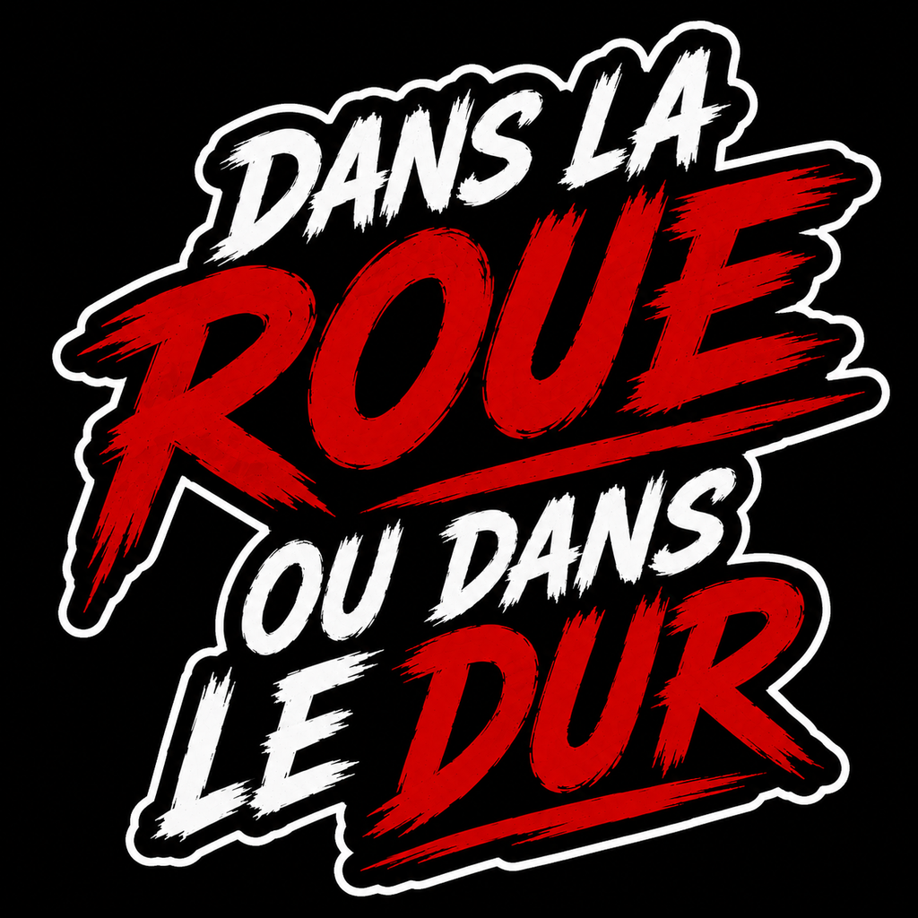 Sticker "DANS LA ROUE OU DANS LE DUR"