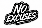 Sticker "NO EXCUSES"