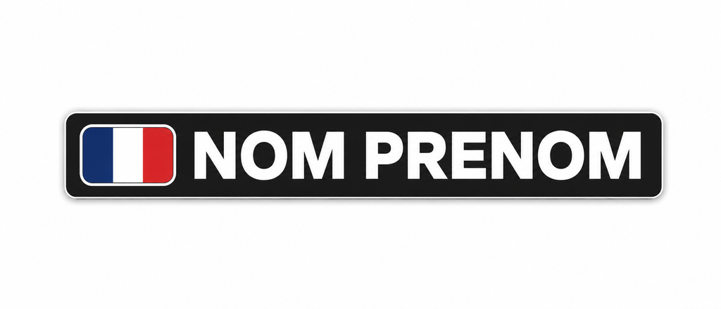 KIT 6 Stickers Nom Prénom Style 1