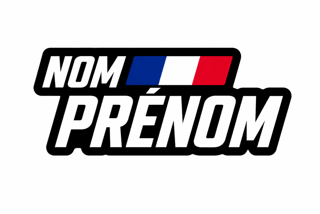 KIT 6 Stickers Nom Prénom Style 4